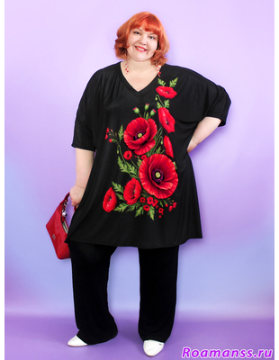 Стильная туника больших размеров